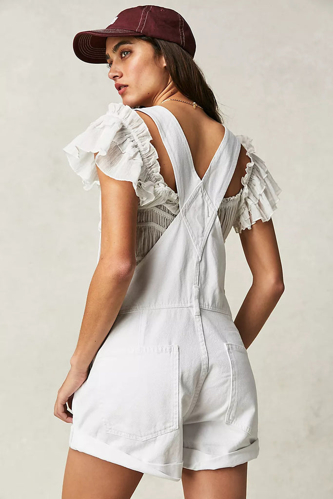 Womens Casual Summer Baggy Zip Up Straight Leg Jeans Jumpsuit with Pockets Denim Overalls