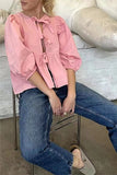 Women's Sweet Casual Tie Striped Tops