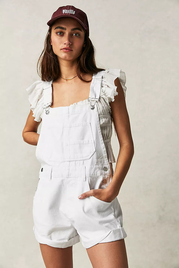 Womens Casual Summer Baggy Zip Up Straight Leg Jeans Jumpsuit with Pockets Denim Overalls
