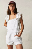 Womens Casual Summer Baggy Zip Up Straight Leg Jeans Jumpsuit with Pockets Denim Overalls