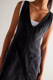 Women's Denim Suspender Pocket Adjustable Mini Dresses