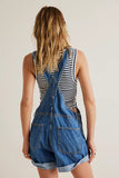 Womens Casual Summer Baggy Zip Up Straight Leg Jeans Jumpsuit with Pockets Denim Overalls