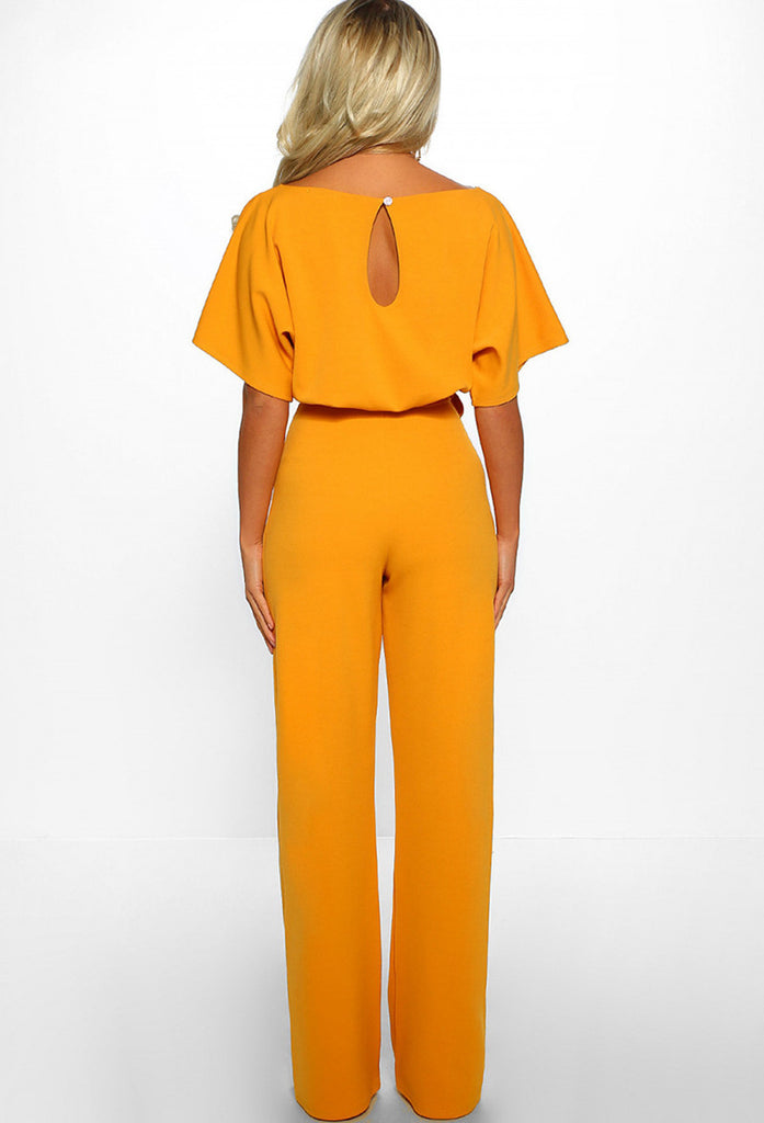 Women's Summer Button-Down Short Sleeve Rompers