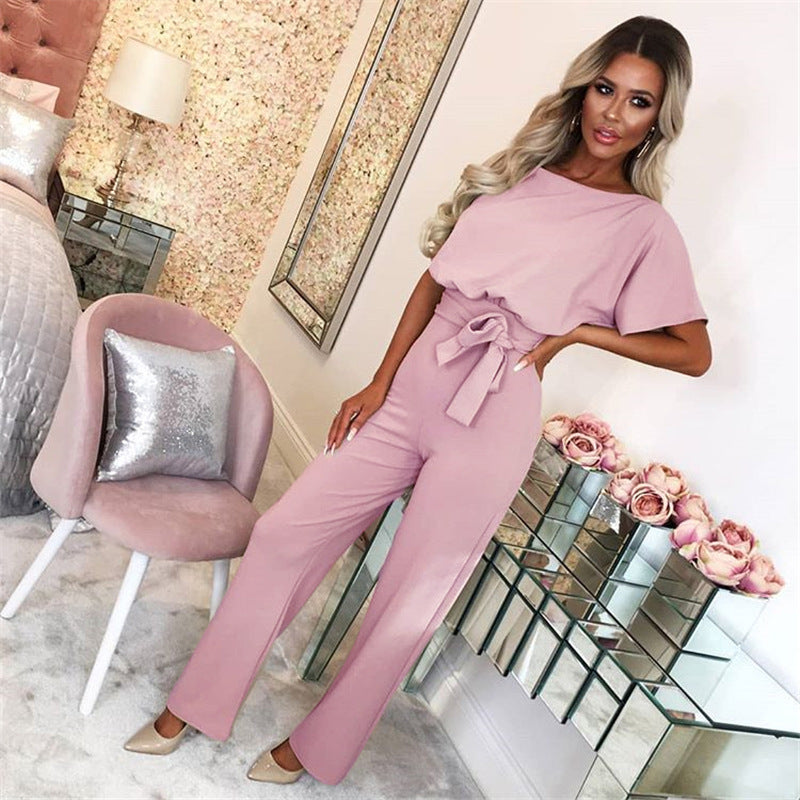 Women's Summer Button-Down Short Sleeve Rompers