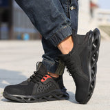 Kimemoda Indestructible Steel Toe Shoes for Men Women Lightweight Comfortable Slip Resistant Safety Work Shoes Industrial Construction Shoes