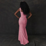 Women's Printed Suspender Tube Top Sexy Hot Girl Temperament Backless Fishtail Dresses
