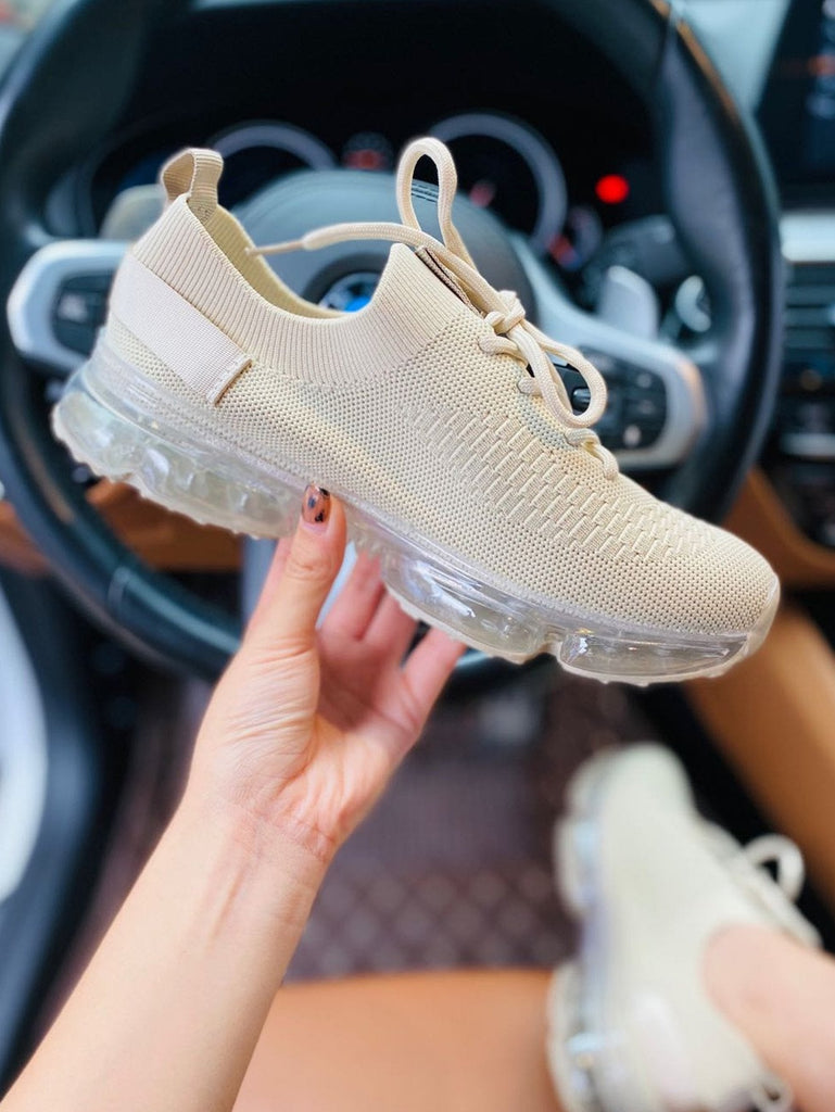 Kimemoda Flying Woven Air Cushion Sneakers Lace Up Walking Shoes