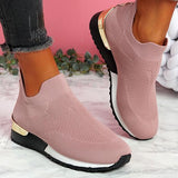 Kimemoda Womens Daily Slip-on Solid Color Sneakers Fashion Running Shoes
