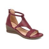 Kimemoda Womens Casual Daily Open Toe Cutout Wedge Sandals
