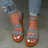 Kimemoda Womens Animal Print Flat Casual Sandals
