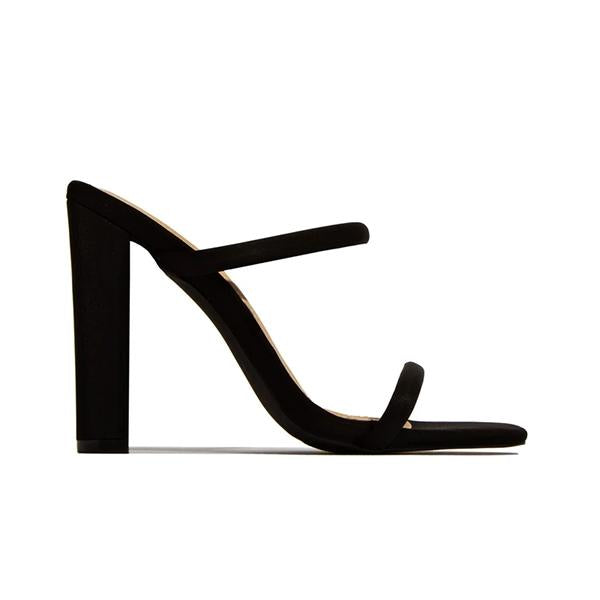 Kimemoda Womens Open Toe Slip On Sandals Chunky Block Heels Dress Party Pumps