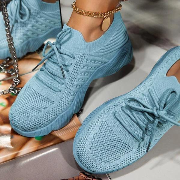 Kimemoda Women Lightly Breathable Lace up Sneakers