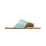 Kimemoda Mint Strap Toe Ring Slides Flat Slip On Sandals