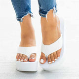 Kimemoda Womens Platform Flip-Flops Foam Wedge Sandals
