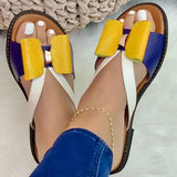 Kimemoda Womens Summer Retro Rubber Soft Sole Bow Slides