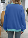 Women's Solid Color Round Neck Slit Loose Activewear Tops