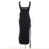 Women's Summer Hip Skirt Hot Girl Sexy High Slit Suspender Dresses
