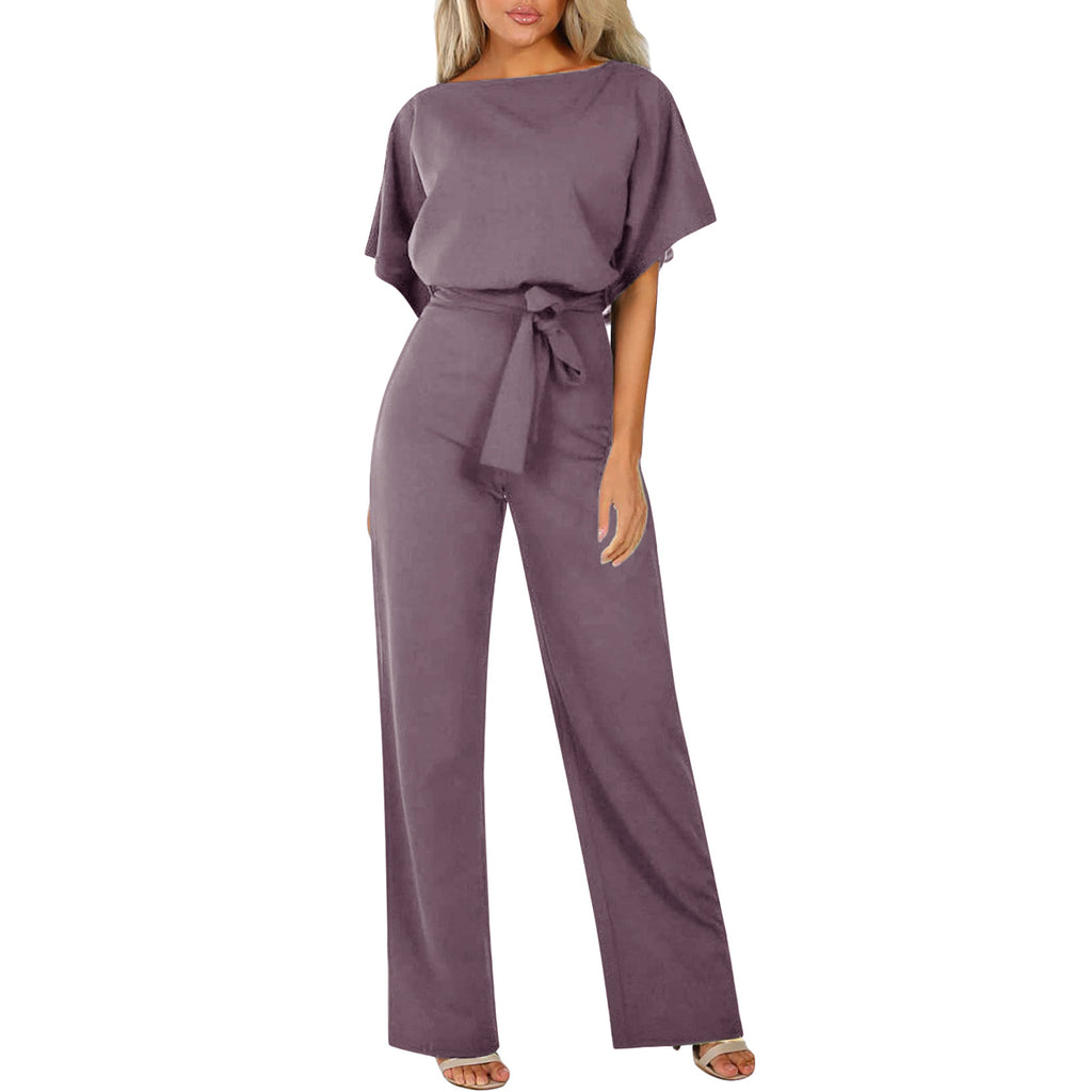 Women's Summer Button-Down Short Sleeve Rompers