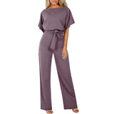 Women's Summer Button-Down Short Sleeve Rompers