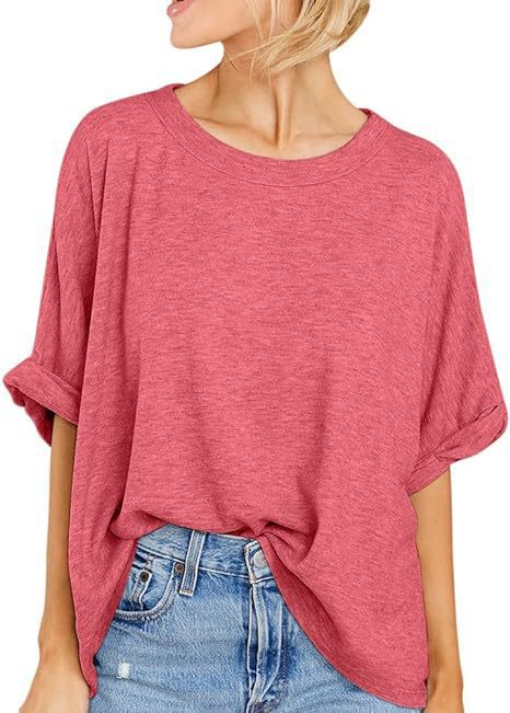 Women's Casual Short Sleeve Loose T-Shirt Top