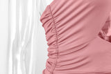Women's Lanyard Hip Skirt Sexy Cross Collar Halter Neck Pleated Dresses
