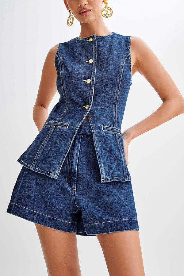 Women's High Waist Denim Sets