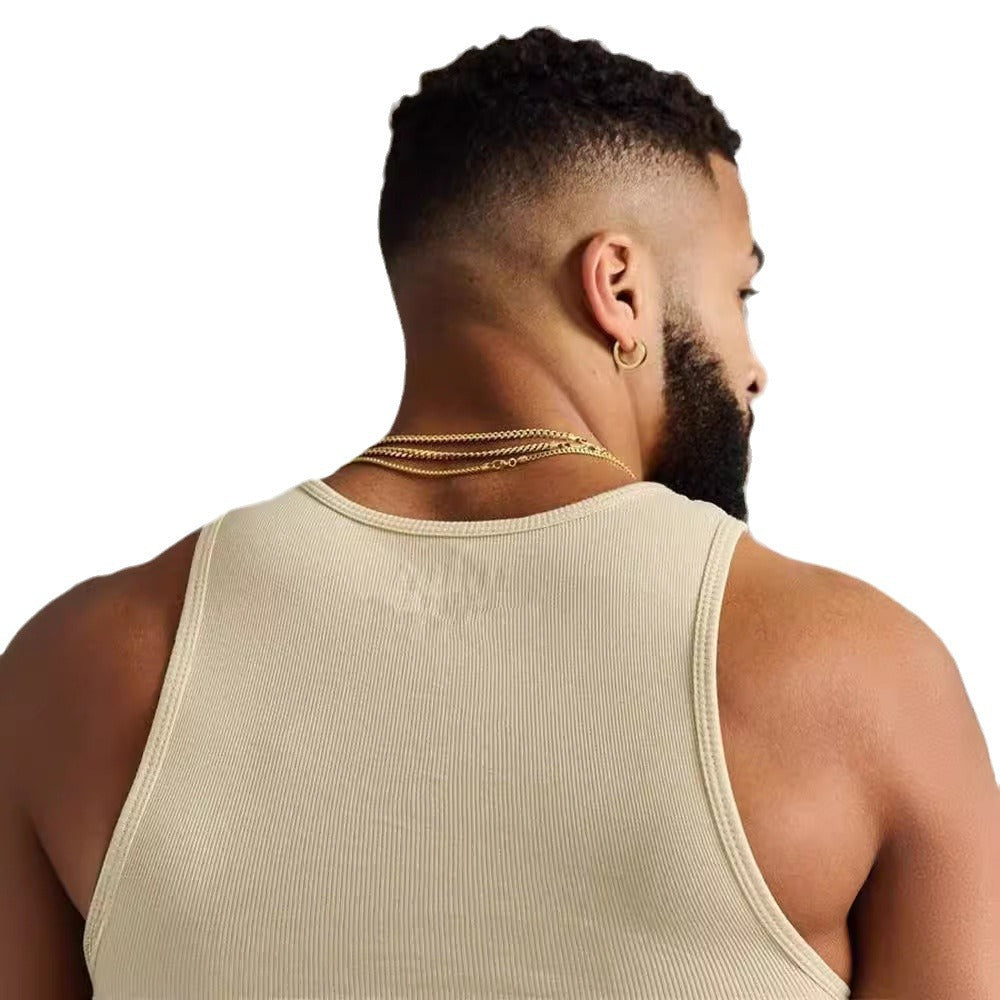 Men's Fitness Sports Solid Color Vest