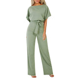 Women's Summer Button-Down Short Sleeve Rompers