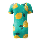Women's Sexy Slim-Fit Solid Color Printed Short-Sleeved Dresses