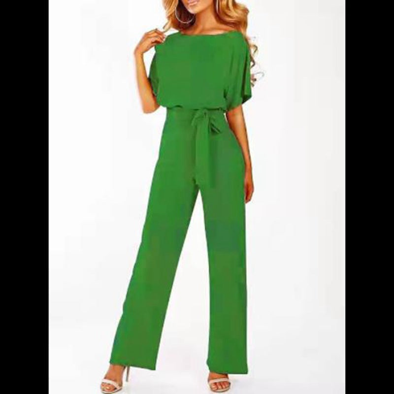 Women's Summer Button-Down Short Sleeve Rompers