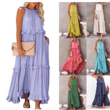 Women's Ruffled Holiday Style Elegant Beach Dresses