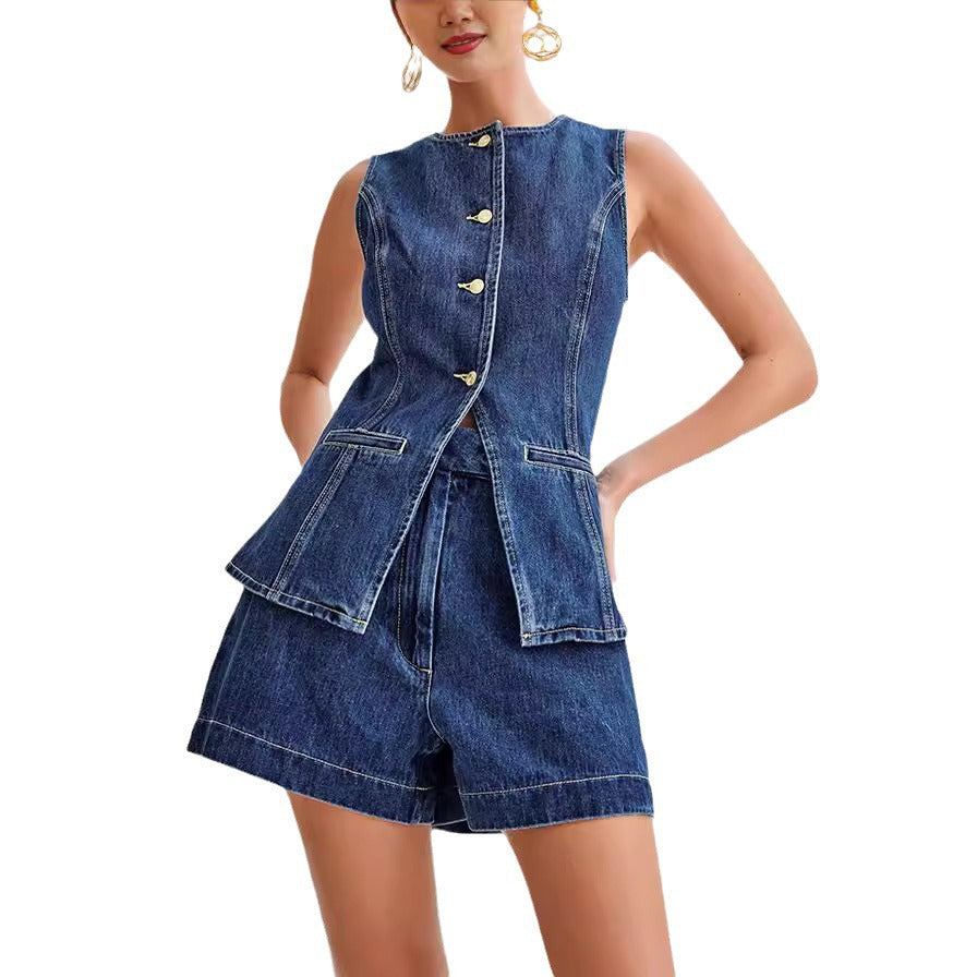 Women's High Waist Denim Sets