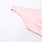 Women's Slim-Fitting Suspender Dress Sexy V-Neck Ruffled Slit Dresses