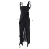 Women's Summer Hip Skirt Hot Girl Sexy High Slit Suspender Dresses