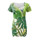 Women's Sexy Slim-Fit Solid Color Printed Short-Sleeved Dresses