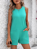 Women's Summer Hot Girl Loose Casual Pants Backless Sleeveless Rompers