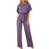 Women's Summer Button-Down Short Sleeve Rompers