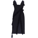 Women's Summer Hip Skirt Hot Girl Sexy High Slit Suspender Dresses