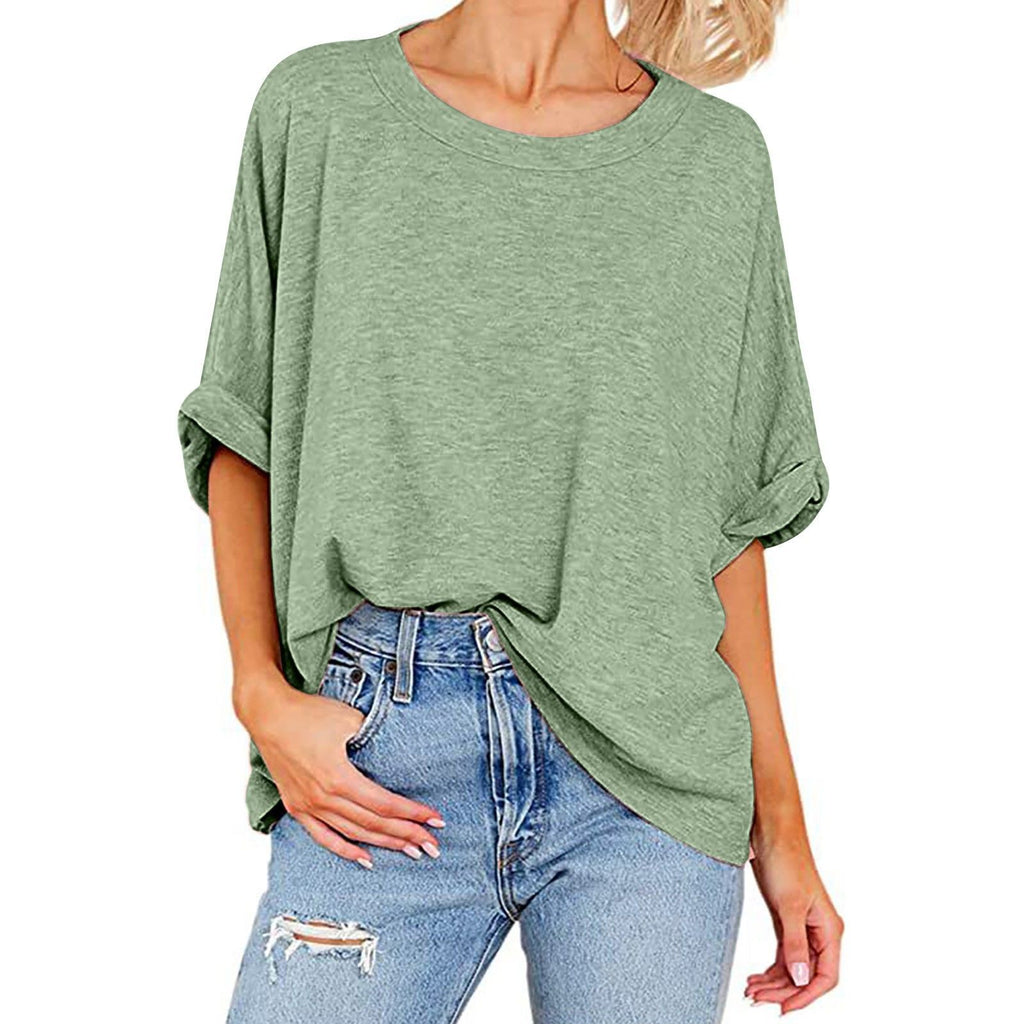 Women's Casual Short Sleeve Loose T-Shirt Top