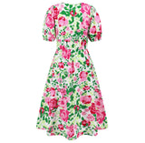 Women's V-neck Bohemian print Dresses