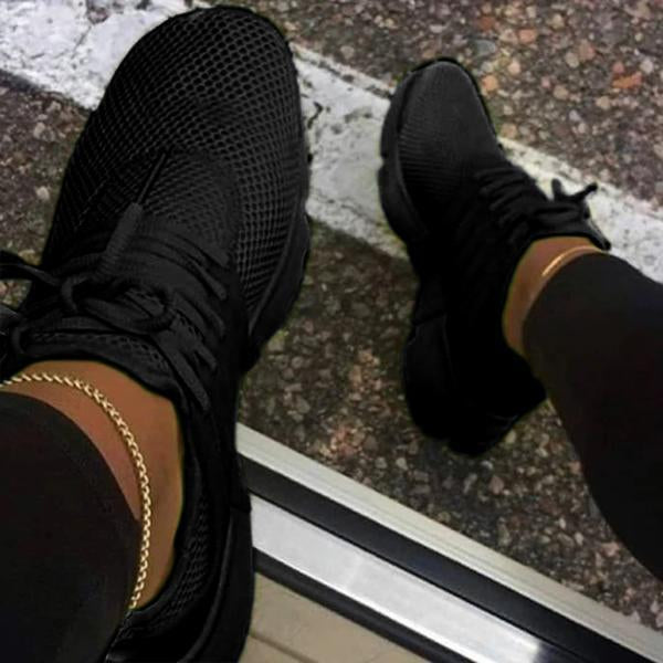 Kimemoda Womens Fashion Casual Sneakers Solid Color Lace Up Walking Shoes