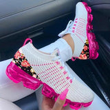 Kimemoda Air Cushion Fashion Sneakers with Floral Print
