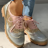 Kimemoda Womens Sequin Round Toe Ankle Boots Chunky Heel Booties
