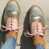 Kimemoda Womens Sequin Round Toe Ankle Boots Chunky Heel Booties