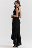 Women's Printed Suspender Tube Top Sexy Hot Girl Temperament Backless Fishtail Dresses