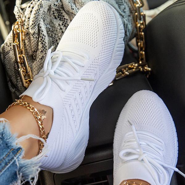 Kimemoda Women Lightly Breathable Lace up Sneakers