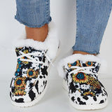 Winter Warm Flat Shoes Faux Fur Plush Lined Non Slip Boots