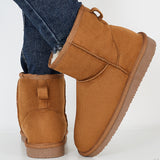 Warm Fur Lining Short Ankle Snow Boots Slip on Booties