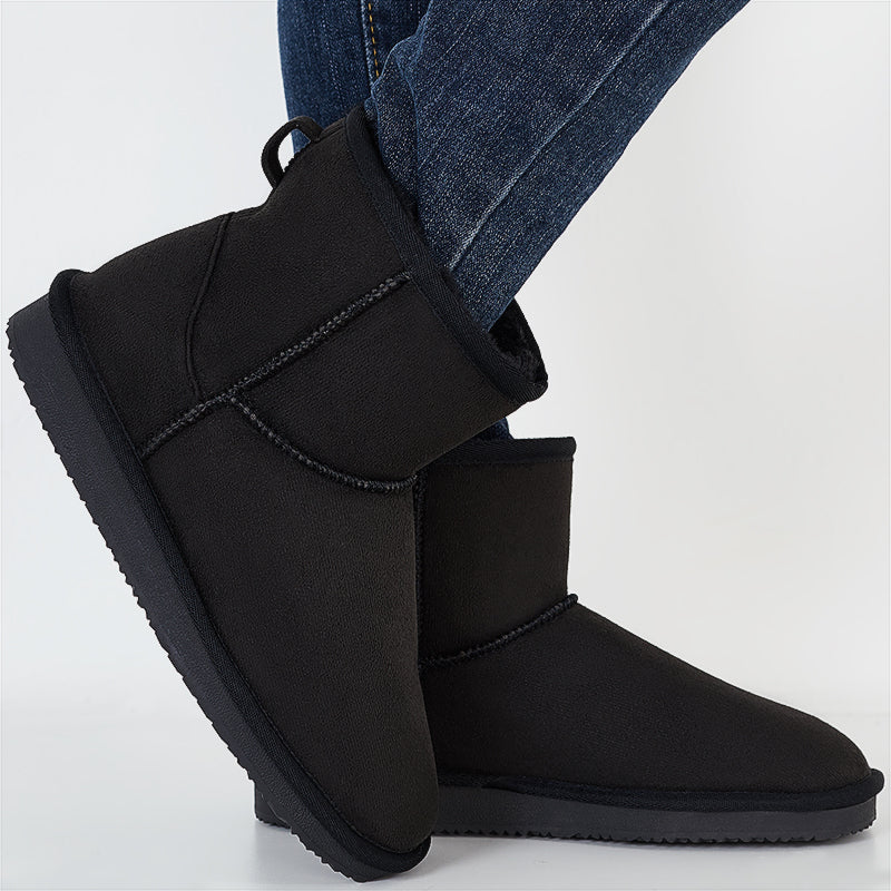 Warm Fur Lining Short Ankle Snow Boots Slip on Booties