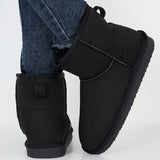 Warm Fur Lining Short Ankle Snow Boots Slip on Booties
